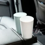 Desktop Plastic Rocker Cover Car Storage Round Barrel Car Tissue Trash Can - Image 4