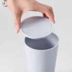 Desktop Plastic Rocker Cover Car Storage Round Barrel Car Tissue Trash Can - Image 7