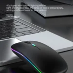 3 Keys RGB Backlit Silent Bluetooth Wireless Dual Mode Mouse - Image 5