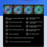 CoolCold 5V Speed Control Version Gaming Laptop Cooler Notebook Stand,Spec: - Image 6