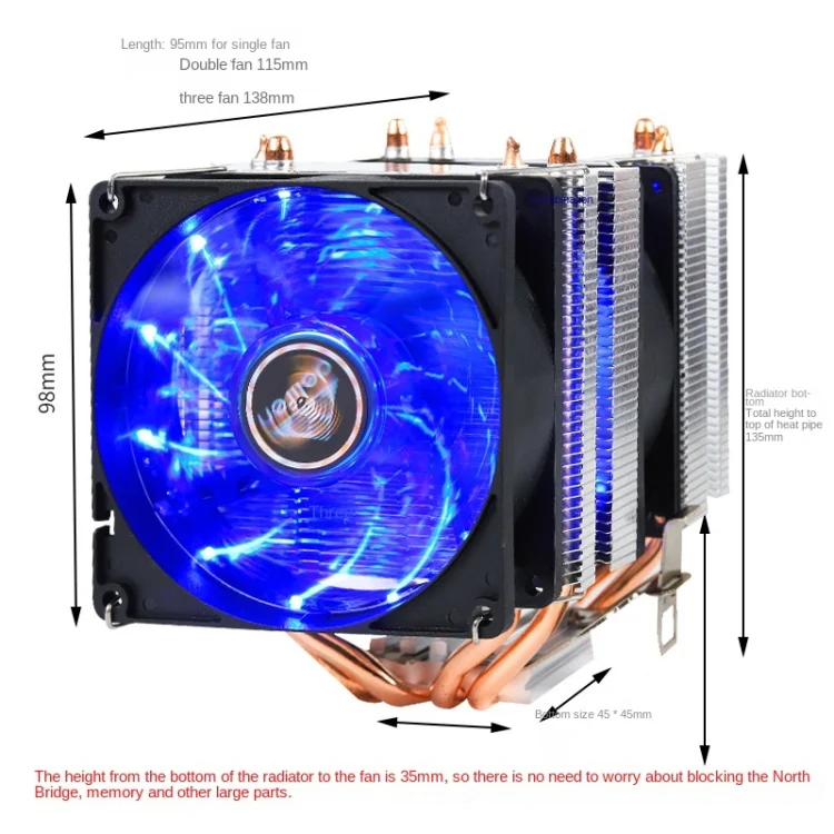 TBD0425750007_B2.webp Desktop Computer 6 Copper Tube CPU Radiator Super Quiet - Image 3