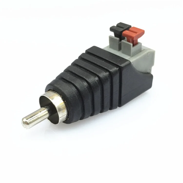 20 PCS RCA Lotus Audio Connector Press Type RCA Male Head Solder-free AV Lotus Head Button