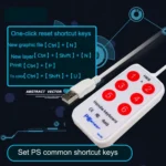 6 Keys Custom PS Shortcut Keys Medical Ultrasound Acquisition USB Keypad, Cable Length: 2m - Image 4