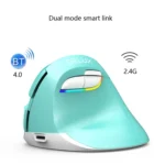 DELUX M618Mini Colorful Wireless Luminous Vertical Mouse Bluetooth Rechargeable Vertical Mouse - Image 7