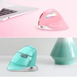 DELUX M618Mini Colorful Wireless Luminous Vertical Mouse Bluetooth Rechargeable Vertical Mouse - Image 8