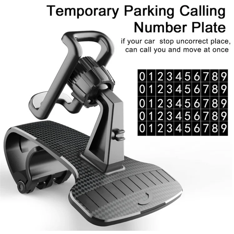 TBD04268812_5.webp Car Mobile Phone Holder Buckle Instrument Trolley Inner Clip Mobile Phone Navigation Bracket With Number Plate - Image 6