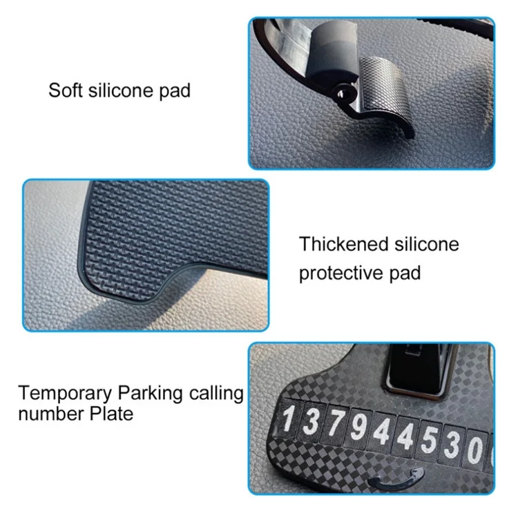 TBD04268812_8.webp Car Mobile Phone Holder Buckle Instrument Trolley Inner Clip Mobile Phone Navigation Bracket With Number Plate - Image 9