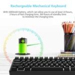Ajazz K680T Mini USB Wired Dual-mode Charging 68-keys Laptop Bluetooth Mechanical Keyboard, Cable Length: 1.6m - Image 4