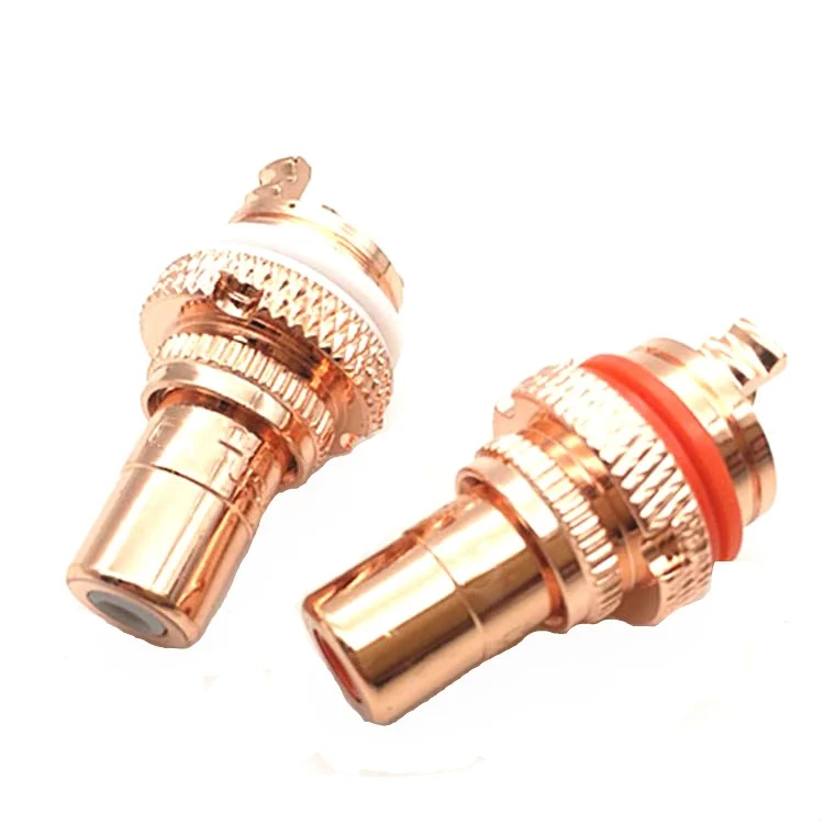 4 PCS CMC Copper RCA Female Audio Power Amplifier AV Audio Lotus Socket Terminal