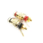 10 PCS / 5 Pairs Crystal Transparent Binding Post Audio Engineering Panel Speaker Socket 4mm Banana Socket - Image 2