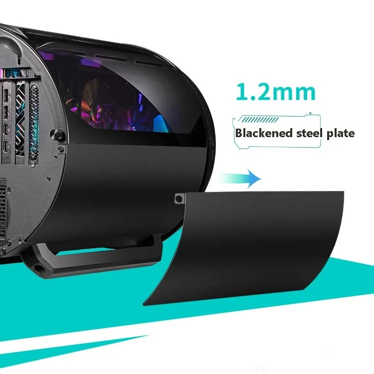 TBD0426981501A_5.webp GAMEKM Genki Bomb Personality Gaming Internet Cafe Side Through Gaming Case USB 3.0 Water-cooled Desktop Computer Case - Image 6