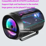 GAMEKM Genki Bomb Personality Gaming Internet Cafe Side Through Gaming Case USB 3.0 Water-cooled Desktop Computer Case - Image 7