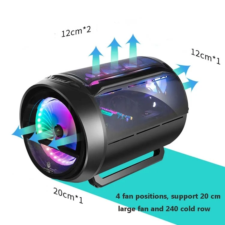 TBD0426981501A_9.webp GAMEKM Genki Bomb Personality Gaming Internet Cafe Side Through Gaming Case USB 3.0 Water-cooled Desktop Computer Case - Image 10