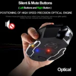 FREEDOM-WOLF X8 2400 DPI 6 Keys 2.4G Wireless Charging Silent Luminous Gaming Mechanical Mouse - Image 11