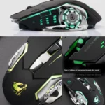 FREEDOM-WOLF X8 2400 DPI 6 Keys 2.4G Wireless Charging Silent Luminous Gaming Mechanical Mouse - Image 3