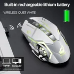 FREEDOM-WOLF X8 2400 DPI 6 Keys 2.4G Wireless Charging Silent Luminous Gaming Mechanical Mouse - Image 10
