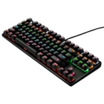 LEAVEN K550 87 Keys Green Shaft Gaming Athletic Office Notebook Punk Mechanical Keyboard, Cable Length: 1.8m