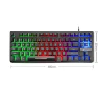 ZIYOULANG K16 87 Keys Colorful Mixed Light Gaming Notebook Manipulator Keyboard, Cable Length: 1.5m - Image 3