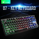 ZIYOULANG K16 87 Keys Colorful Mixed Light Gaming Notebook Manipulator Keyboard, Cable Length: 1.5m - Image 4