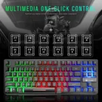 ZIYOULANG K16 87 Keys Colorful Mixed Light Gaming Notebook Manipulator Keyboard, Cable Length: 1.5m - Image 8