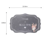 2 PCS Car Interior Decoration Anti-slip Mat PVC Soft Rubber Coaster Placemat - Image 3