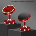 Car Phone Holder Alloy Magnetic Universal Dual Ball Rotating Car Phone Holder, - Image 3
