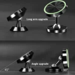 Car Phone Holder Alloy Magnetic Universal Dual Ball Rotating Car Phone Holder, - Image 4