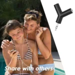 Mini Y Shaped 3.5mm Male to Double 3.5mm Female Jack Audio Headset Adapter Connector Keychain - Image 6