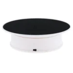 30cm 360 Degree Electric Rotating Turntable Display Stand Video Shooting Props Turntable for Photography, Load 4kg, US Plug(White + Black) - Image 2