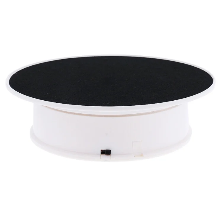 TBD048631602_1.webp 30cm 360 Degree Electric Rotating Turntable Display Stand Video Shooting Props Turntable for Photography, Load 4kg, US Plug(White + Black) - Image 2