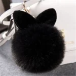 Fur Pom Keychains Fake Rabbit Fur Ball Keychain - Image 2