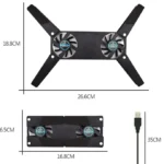 2 PCS Foldable Laptop Radiator Cooling Pad - Image 7