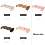 Elevated Wood Computer Monitor Stand Riser Laptop Shelf Desk Organizer with Keyboard Storage - Image 7