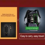 Q555 4-Section Folding Legs Aluminum Alloy Tripod Mount Monopod Holder with Ball Head - Image 11