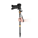 Q555 4-Section Folding Legs Aluminum Alloy Tripod Mount Monopod Holder with Ball Head - Image 6