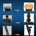 Q555 4-Section Folding Legs Aluminum Alloy Tripod Mount Monopod Holder with Ball Head - Image 9
