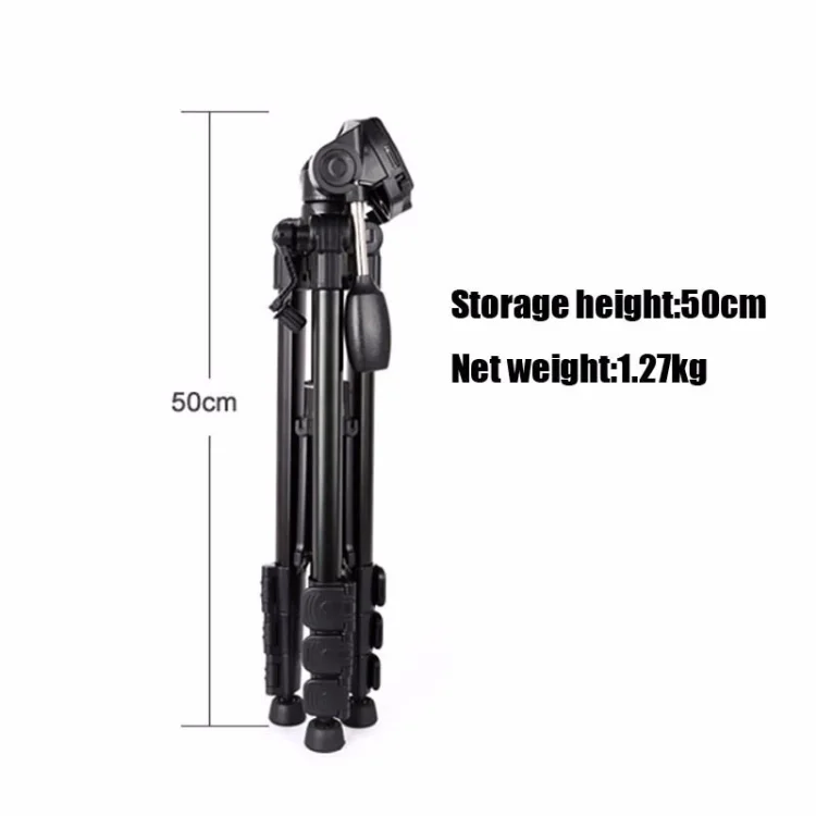 TBD0531385801B_8.webp Q111 4-Section Folding Legs Live Broadcast Aluminum Alloy Tripod Mount with Three-dimensional Damping Tripod Heads - Image 9