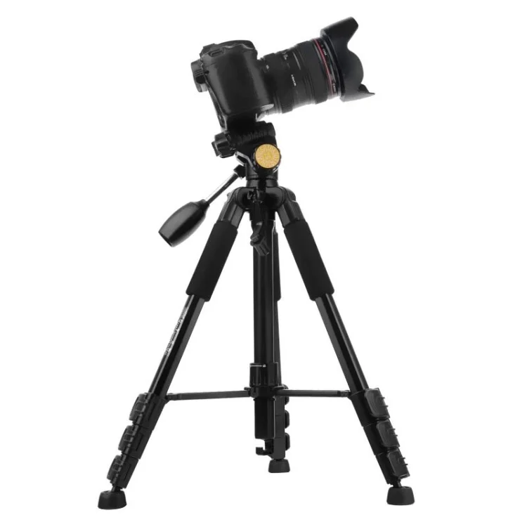 TBD0531385801B_9.webp Q111 4-Section Folding Legs Live Broadcast Aluminum Alloy Tripod Mount with Three-dimensional Damping Tripod Heads - Image 10