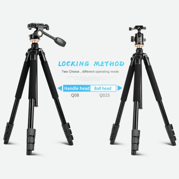 TBD0531798301_5.webp Q338 4-Section Folding Legs Live Broadcast Aluminum Alloy Tripod Mount - Image 6