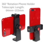 Xiletu Xj-12 Live Broadcast Bracket Fixing Clip Tripod Mount Phone Clamp with 1/4 inch Screw Holes & Cold Shoe Base - Image 10