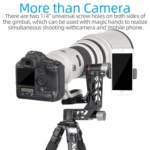 Xiletu Xgh3 360 Degree Rotation Horizontal Cantilever Hollow Gimbal Tripod Head - Image 4