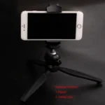 Live Broadcast Tripod Mount Phone Clamp with 1/4 inch Screw Holes & Cold Shoe Base - Image 9