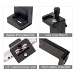 Xiletu Xj15 Live Broadcast Desktop Full Metal Tripod Mount Tablet Pc Phone Clamp With 1/4 Inch Screw Holes & Cold Shoe Base - Image 6