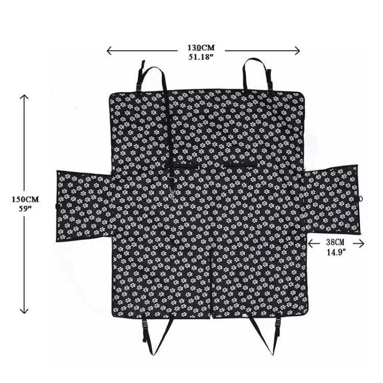 TBD053201601A_7.webp Waterproof Rear Back Pet Dog Car Seat Cover Mats Hammock Protector With Safety Belt - Image 8