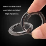 10pcs Zinc Alloy Spring Ring Metal Open Bag Webbing Keychain - Image 4