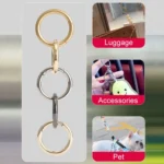 10pcs Zinc Alloy Spring Ring Metal Open Bag Webbing Keychain - Image 5