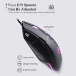 iMICE T91 8 Keys 7200DPI USB Wired Luminous Gaming Mouse, Cable Length: 1.8m - Image 6