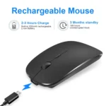 iMICE  E-1300 4 Keys 1600DPI Luminous Wireless Silent Desktop Notebook Mini Mouse - Image 2