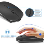 iMICE  E-1300 4 Keys 1600DPI Luminous Wireless Silent Desktop Notebook Mini Mouse - Image 5