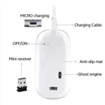 iMICE  E-1300 4 Keys 1600DPI Luminous Wireless Silent Desktop Notebook Mini Mouse - Image 6